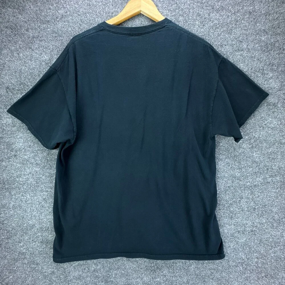 Dragon Skull T Shirt Mens Extra Large Black Red Grunge Punk Goth AOP Gildan - Picture 5 of 11